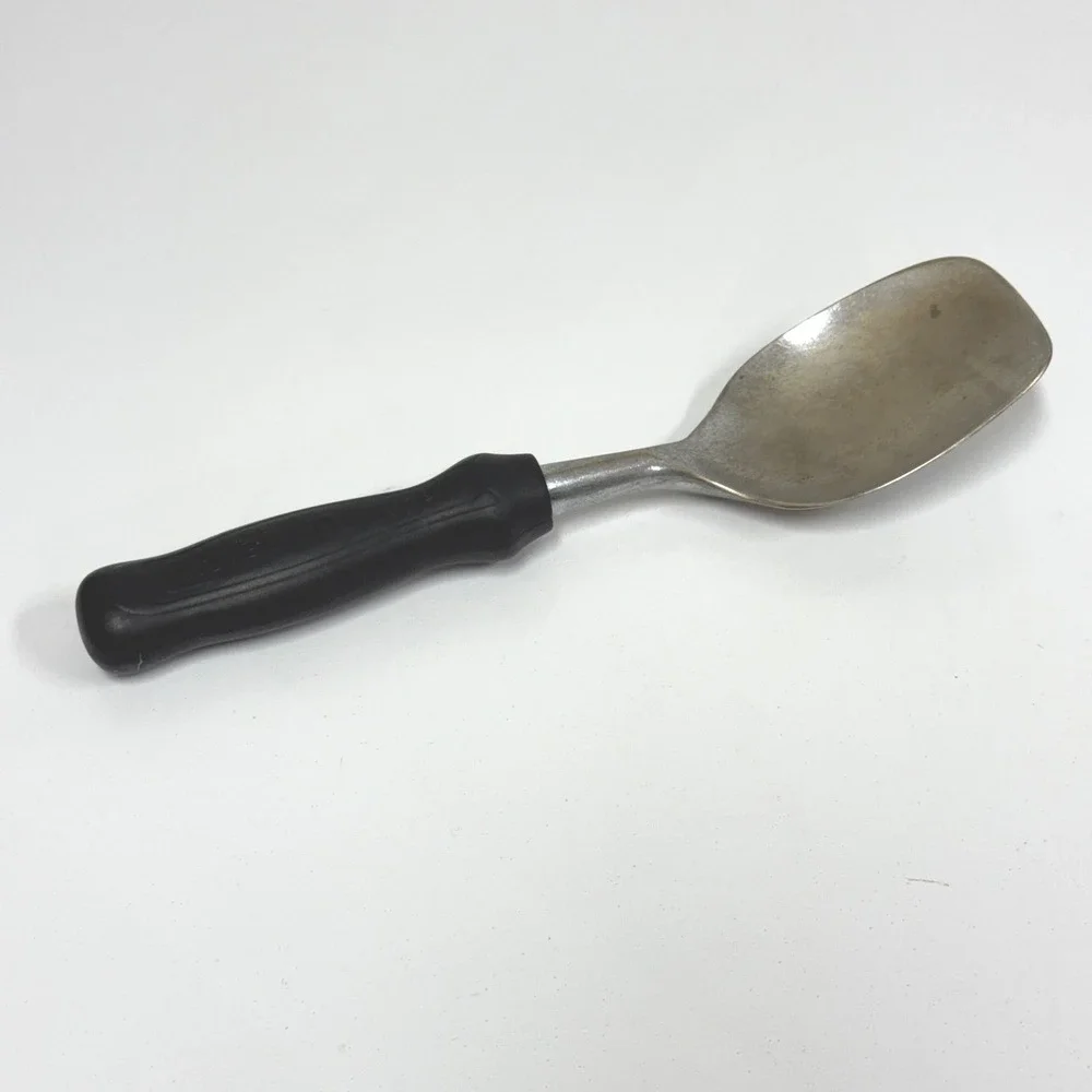 Hamilton Beach Vintage Ice Cream Spade Metal Square Head Black Handle USA Made